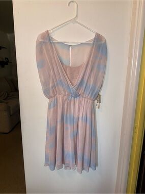 Alice + Olivia Blush Pink+Blue Dress